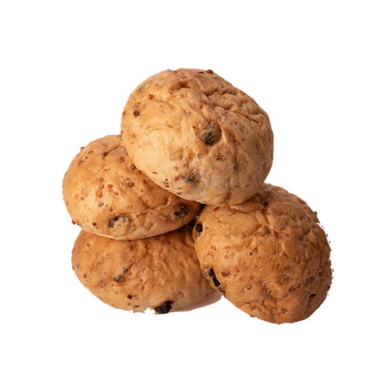 Walnut Raisin Burger Bun 4" - 10 per pack